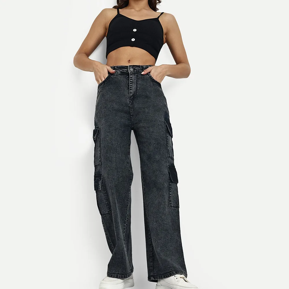 Denim Cargo Pants, view 1 of 6