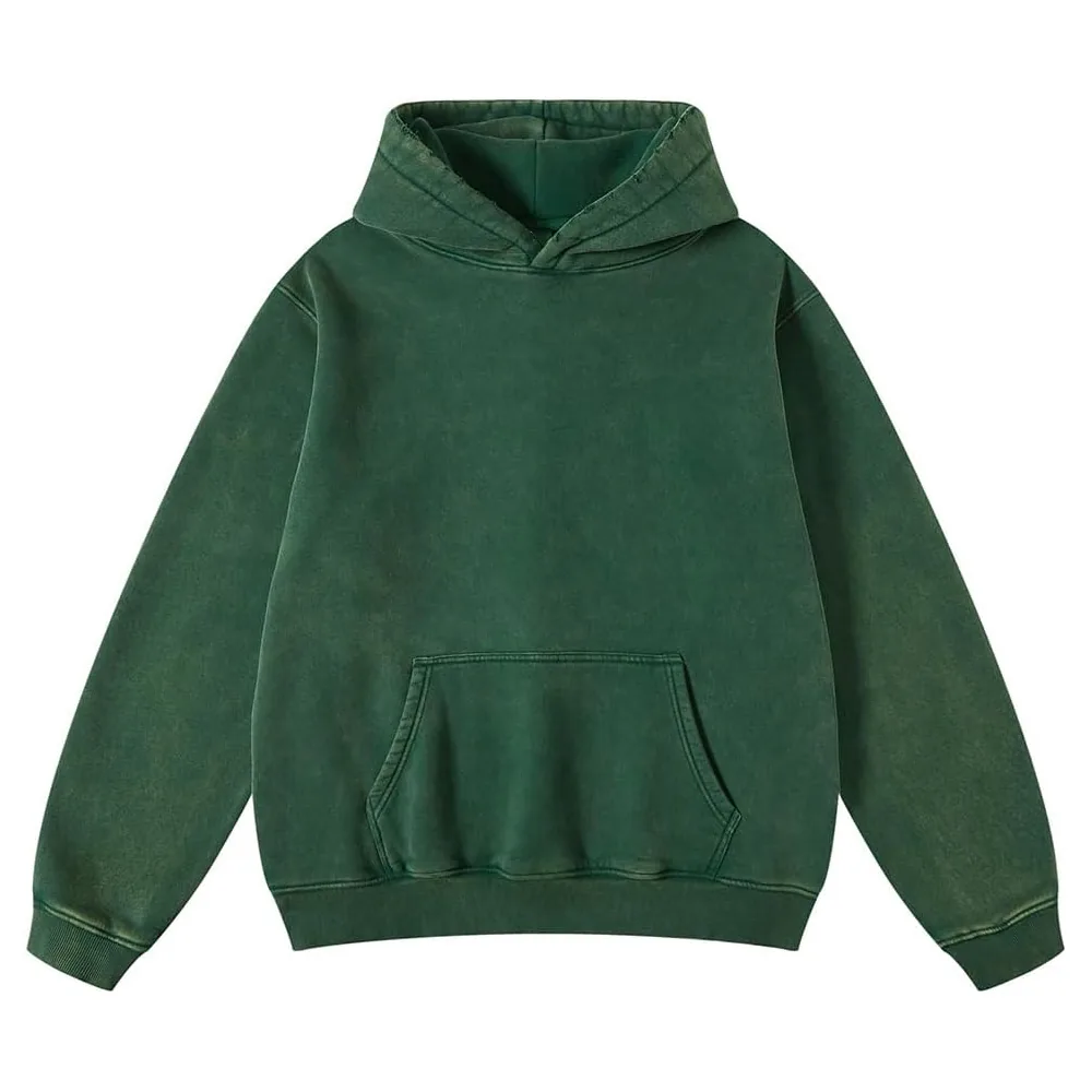 Heavyweight oversized hoodie in garment-dyed fleece